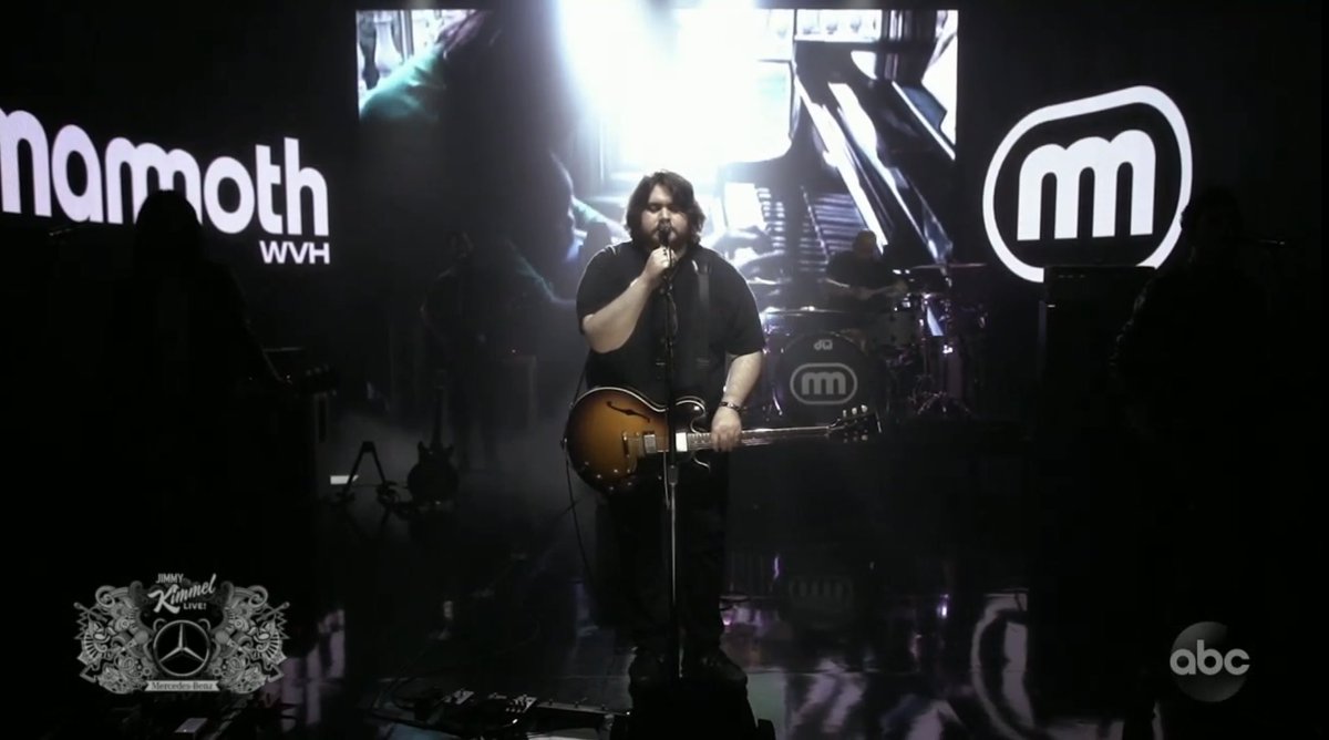 WolfVanHalen's tweet image. Just wanted to thank everyone for tuning in last night. It certainly wasn’t easy for me, but the response has been crazy. Thank you 🙏 

Thanks so much to @jimmykimmellive for having us and a million thanks to our incredible team for helping make this happen.

#MammothWVH