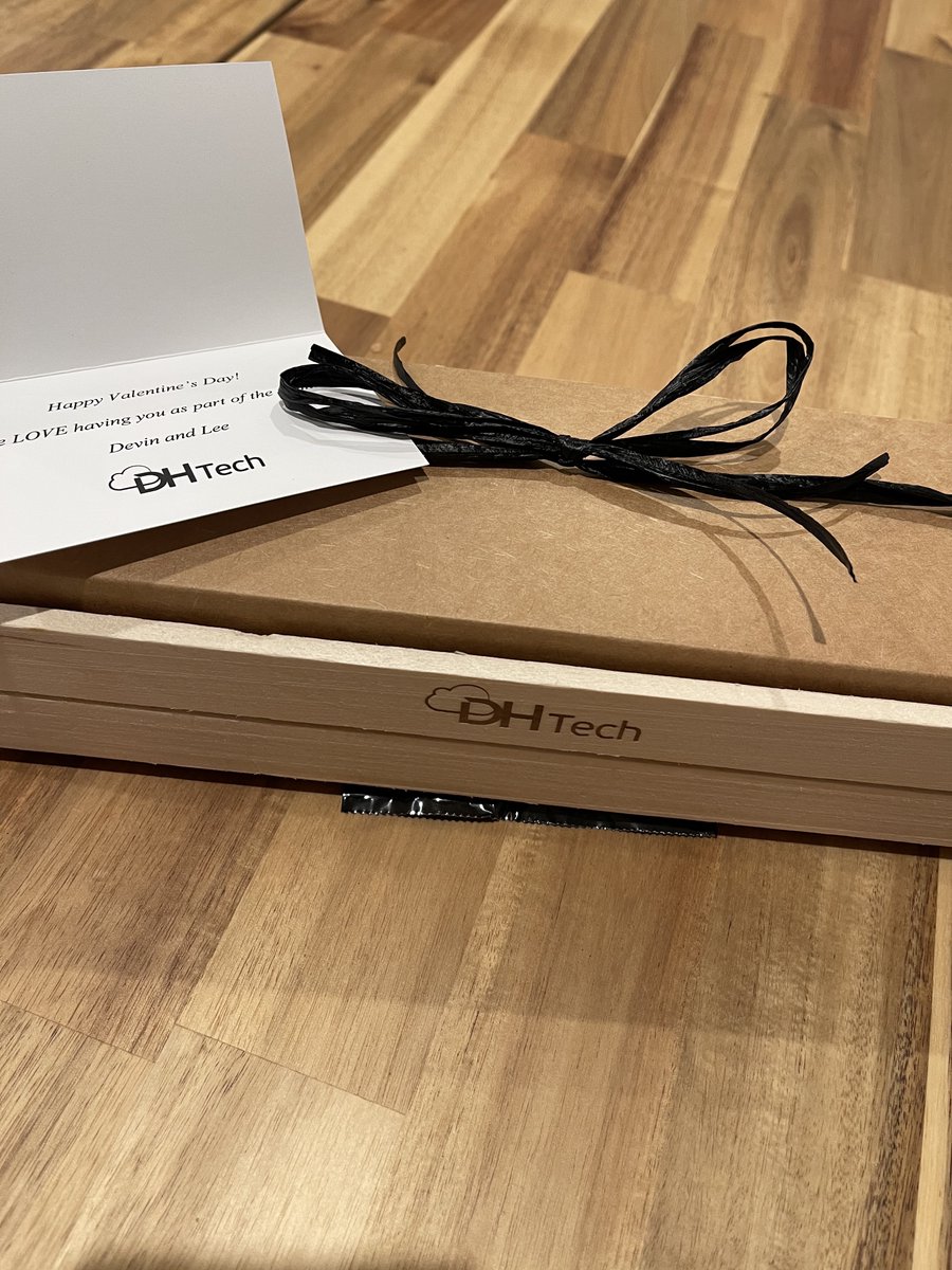 DH_Tech's tweet photo. We felt extra appreciated this week when we received this chocolate treat from our CEO, Devin and our CFO, Lee in preparation for Valentine's Day! https://t.co/45lyeAZ3xu