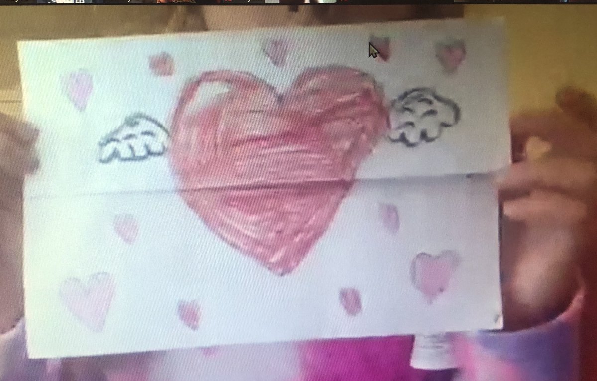 HMENixa's tweet photo. Mrs. Dick's virtual 2nd-grade students used their listening and art skills to create these pop-up Valentine’s Day cards. They’re monstrously good! #valentinesday #guideddrawing #virtuallearning #hmeleads @HMENixa @nixaschools https://t.co/RZNgNe409V