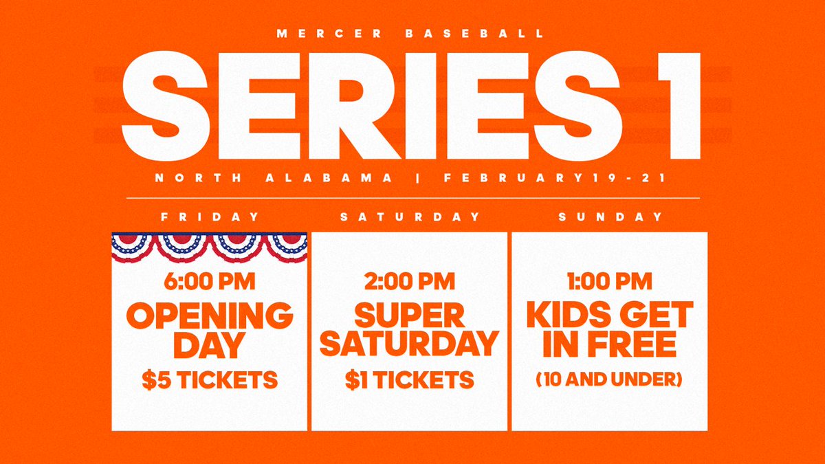 𝗢𝗽𝗲𝗻𝗶𝗻𝗴 𝗗𝗮𝘆 is a week away! Tickets are limited, so get yours today!

🎟(G1)➡ bit.ly/BaseballGame1
🎟(G2)➡ bit.ly/BaseballGame2
🎟(G3)➡ bit.ly/BaseballGame3 (Code: MUKids)

#WinnersWin | #RoarTogether
