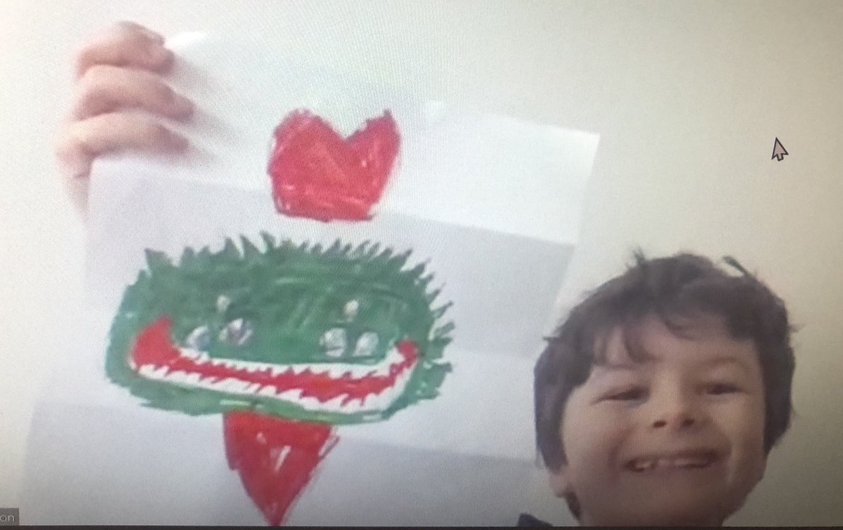 HMENixa's tweet photo. Mrs. Dick's virtual 2nd-grade students used their listening and art skills to create these pop-up Valentine’s Day cards. They’re monstrously good! #valentinesday #guideddrawing #virtuallearning #hmeleads @HMENixa @nixaschools https://t.co/RZNgNe409V
