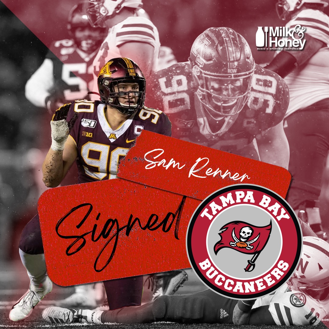 milkhoneysport's tweet photo. The epitome of perseverance! Congratulations to friend and client @samrenner97 on signing his contract with the @buccaneers 
#milkandhoneysports https://t.co/EHlXTbd27J