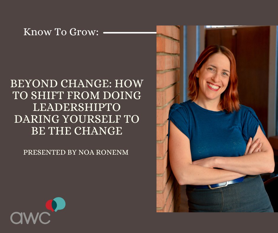 AWCSGF's tweet image. How can we shift from doing a change to being the change? First we need to identify our blind spots. Join Noa Ronen, to explore how to increase your awareness: bit.ly/3qfUqKT