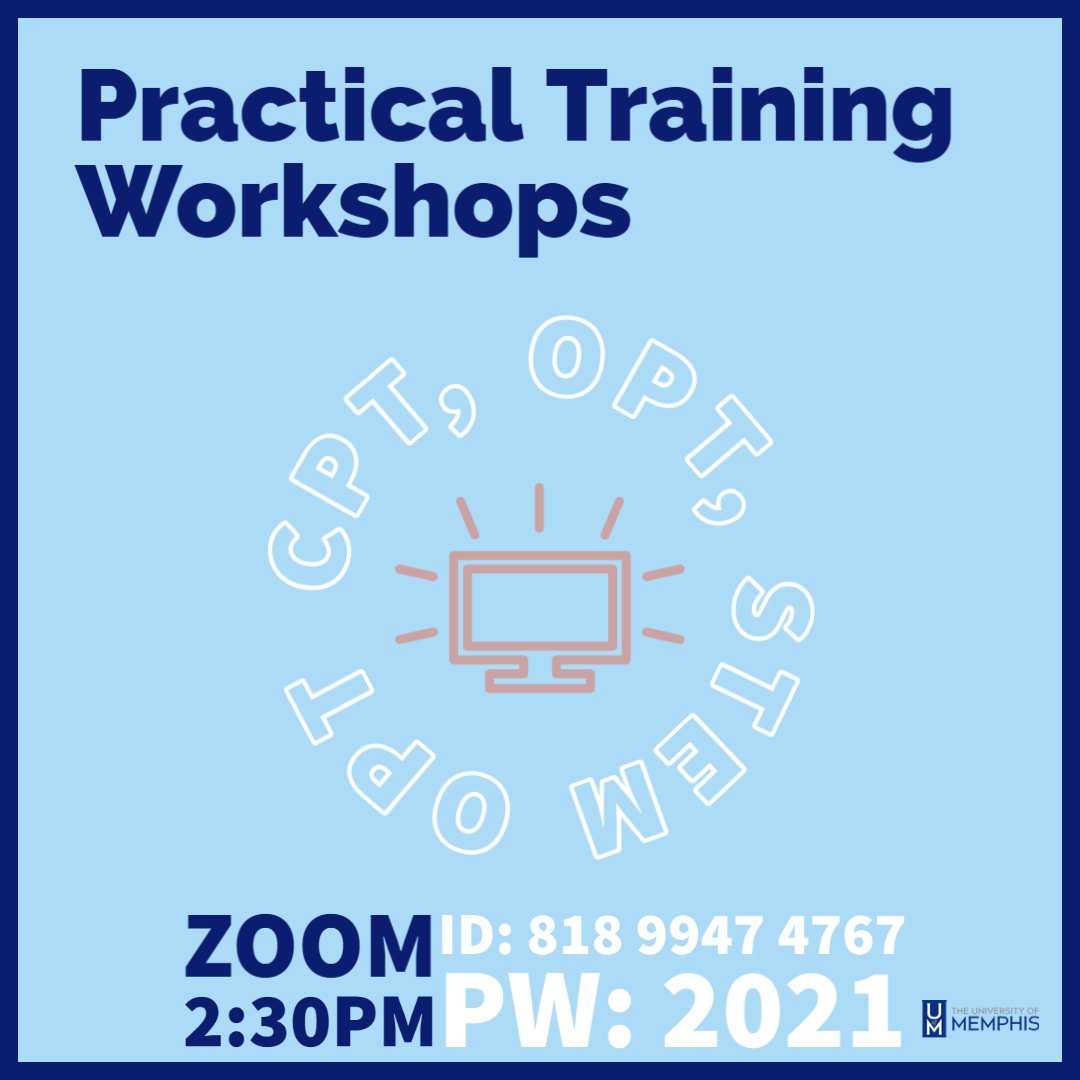 UofMCIES's tweet photo. TODAY: Our Spring Practical Training Workshops for F-1 students kickoff today at 2:30PM! https://t.co/Q8OJ1OREc5