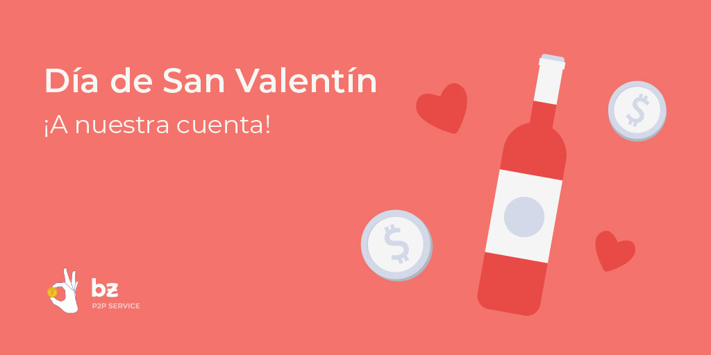❤️Para celebrar el #DiaDeSanValentin este 13 de febrero desde las 9:00 PM hasta el 14 de febrero a las 08.59 PM (UTC) la comisión por transacciones en su anuncio será solo del 0.14%, en lugar del 0.5%.

👩‍❤️‍👨Te esperamos en nuestro sitio web: bitzlato.com/?lang=es