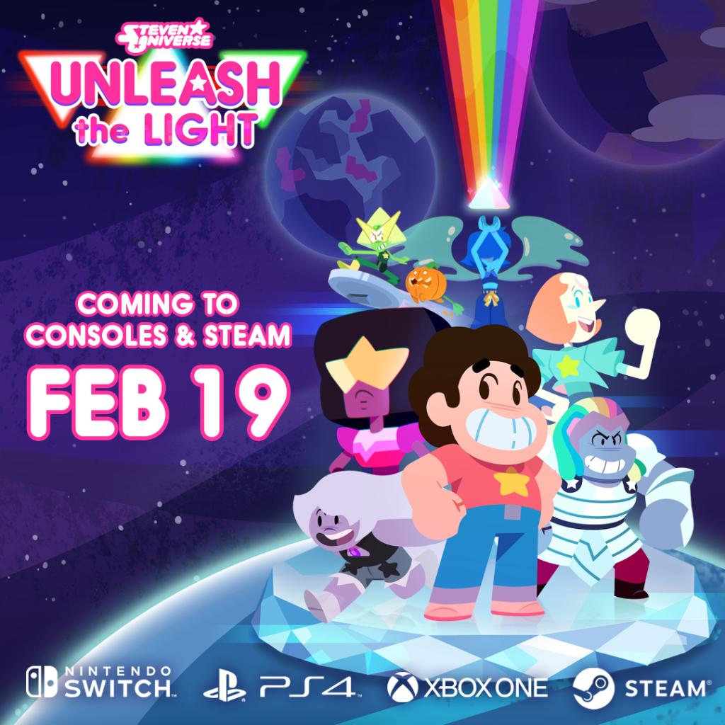 The future is bright! 💎💖🎮 Steven Universe Unleash the Light is coming to consoles and Steam on 2/19!

#StevenUniverse #UnleashTheLight