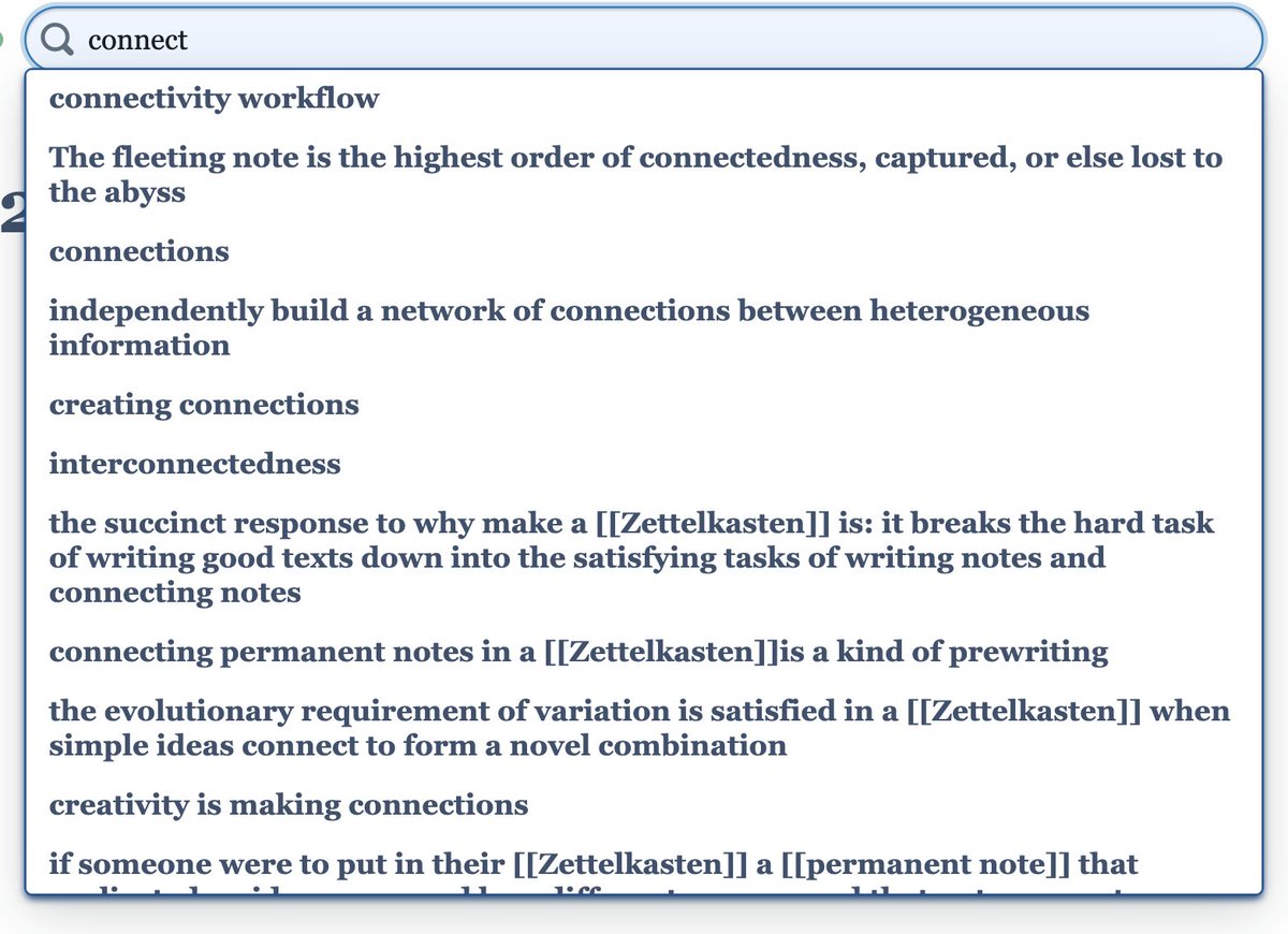 95/n Umm, GEE GUYS, I THINK THERE MIGHT BE SOME KIND OF A THEME HERE ...(... how about try "Only Connect", as E.M. Forster stated was his motto)(screenshot is from RBC 2.0)cc  @beauhaan  @RaygunIcecream  @thepericulum  @RoamBookClub  @RoamResearch