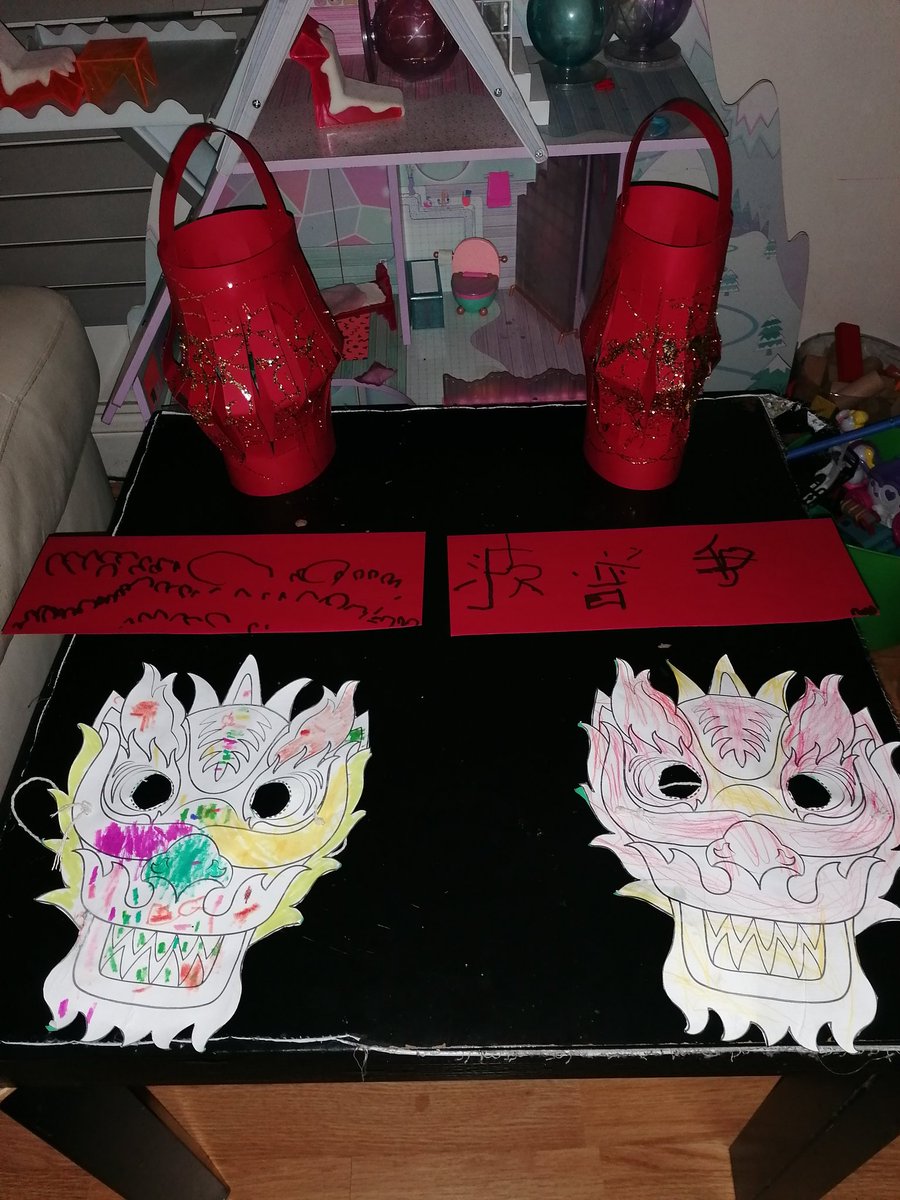 vixieG's tweet image. Poppy-lea and Minnie have been learning about Chinese New Year, they have tried writing their names in Chinese, made lanterns and dragon masks, learnt how to say happy new year in Cantonese and had a Chinese buffet for Tea @sthelensCEPS @RwgPreschool
#kungheifatchoi