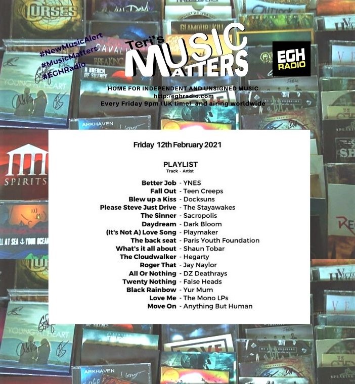 MusicMatters_T's tweet photo. ☆ Today 9pmGMT
Tune in to @EGHRadio #ListenHere
🎧https://t.co/85uswnZvMu
featuring on Teri's #MusicMatters are-
@shauntobar @hegartyofficial #JayNaylor @DZDEATHRAYS @FalseHeads @rockyurmum @themonolps @anythingbhuman
#NewMusicAlert #bestindie
Info: https://t.co/5ZGwZ31pzC https://t.co/TXUioQJWkR