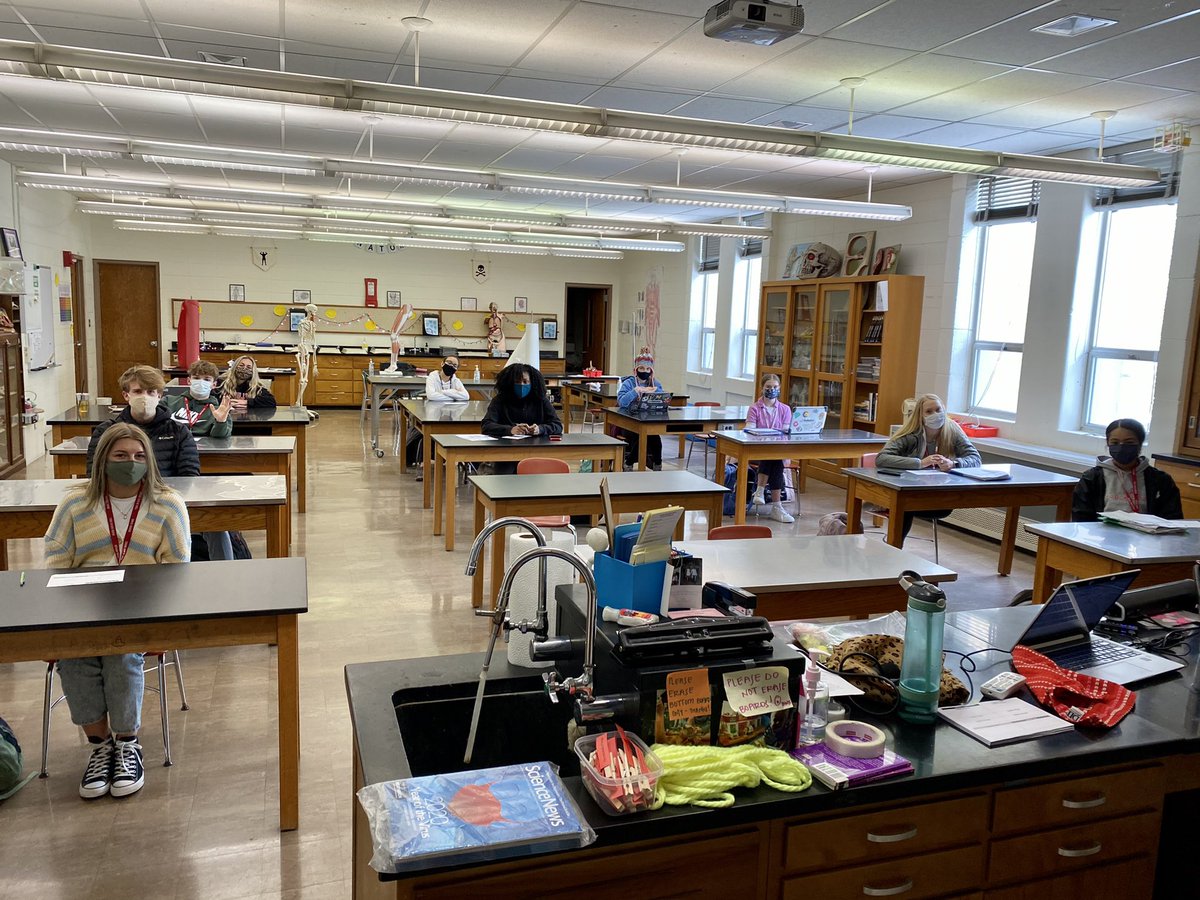 Documenting our final days of hybrid learning. A Days: largest class = 12 , smallest class = 4.