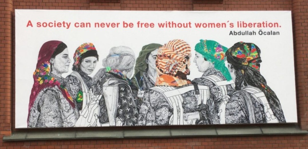 This painting, by the artist Gelawesh Waledkhani, can be seen on a public wall i Oslo. Turkeys Ministery of foreign affairs wants it removed. Censored. You know what to do, right? Retweet so the whole world can see the painting.