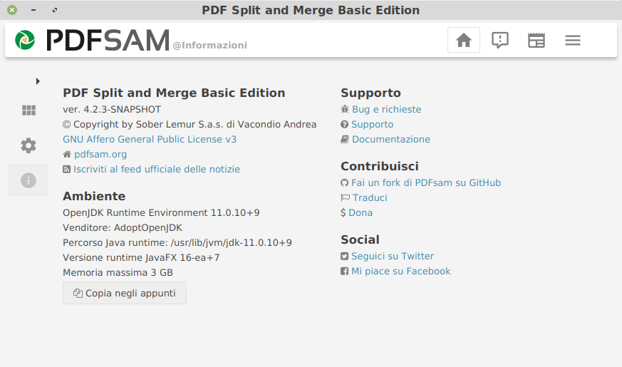 PDFsamOSS's tweet image. All is fine with #PDFsam running the application without modules.