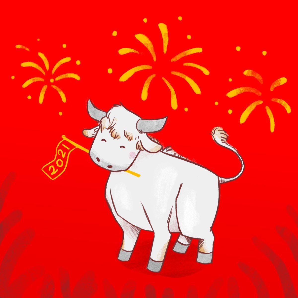 HatGhostShop's tweet photo. Happy Lunar New Year! 2021 is the Year of the Ox, which is also the year I was born in! 

#YearOfTheOx  #LunarNewYear https://t.co/ZfNTVQgKLA