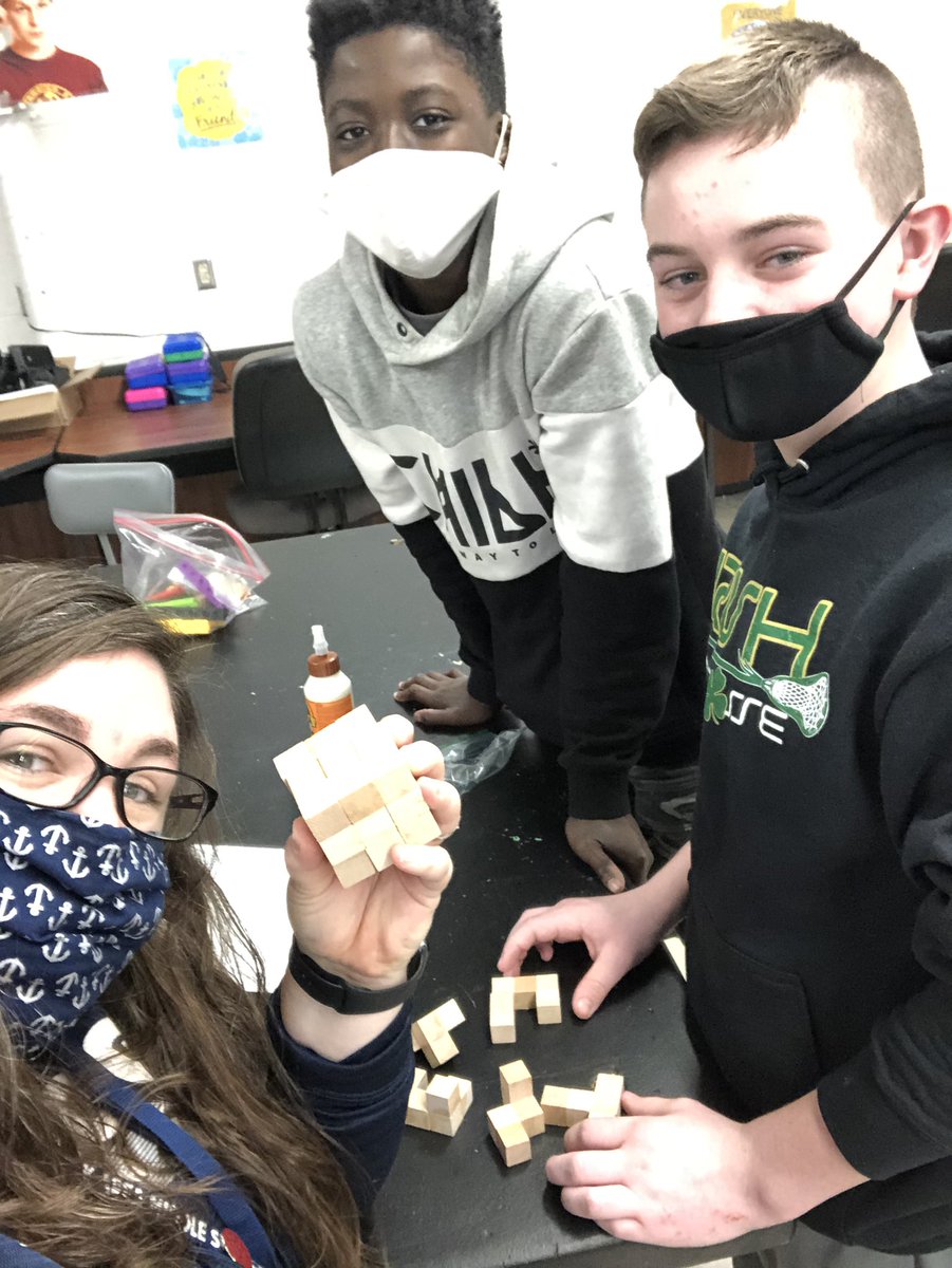 GallupWYMS's tweet photo. Grabbed up another awesome week of learning with my 6th graders today by building some puzzle cubes! #wyproud https://t.co/kxzcd1w0pS