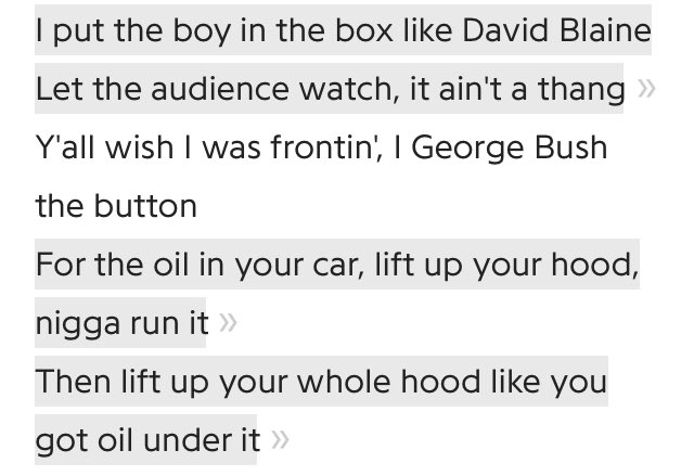 Definitely one of, if not the most bar-heavy songs by Jay. All 3 verses are filled with clever punchlines & wordplay.Some of my favorites: