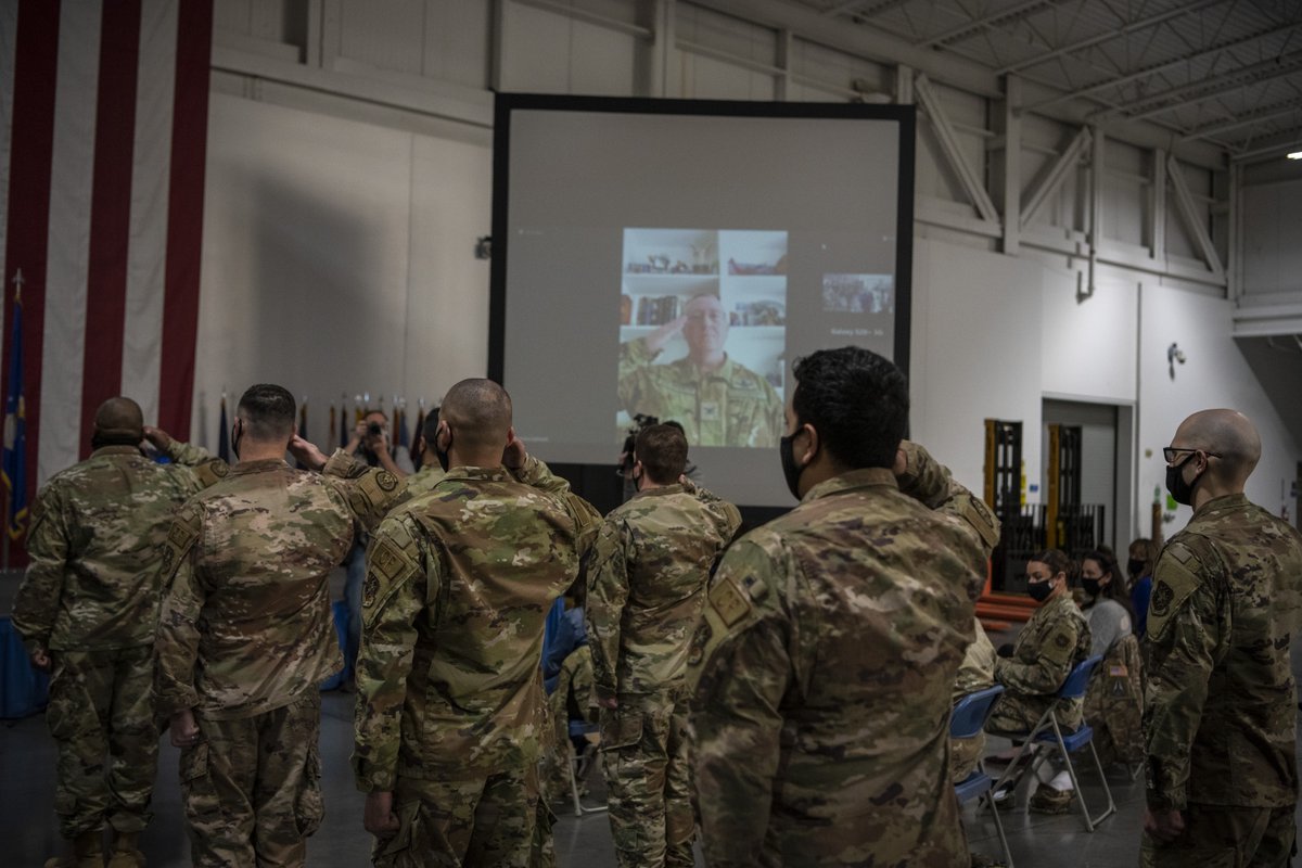 Travis60AMW's tweet photo. Team Travis conducted its first transfer ceremony for ten Airmen as they officially became Guardians in the U.S. Space Force. 

Semper Supra! 

@USAirForce @SpaceForceDoD  @AirMobilityCmd  @ussfspoc https://t.co/kf8KI95Ntp