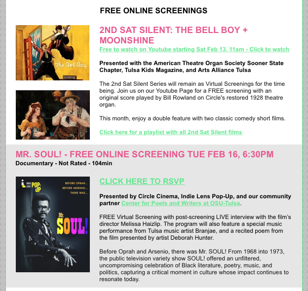 okay, we are living the film FROZEN, soooo let's look at some important films happening in our City! Check our @circlecinema circlecinema.org for info and tickets!