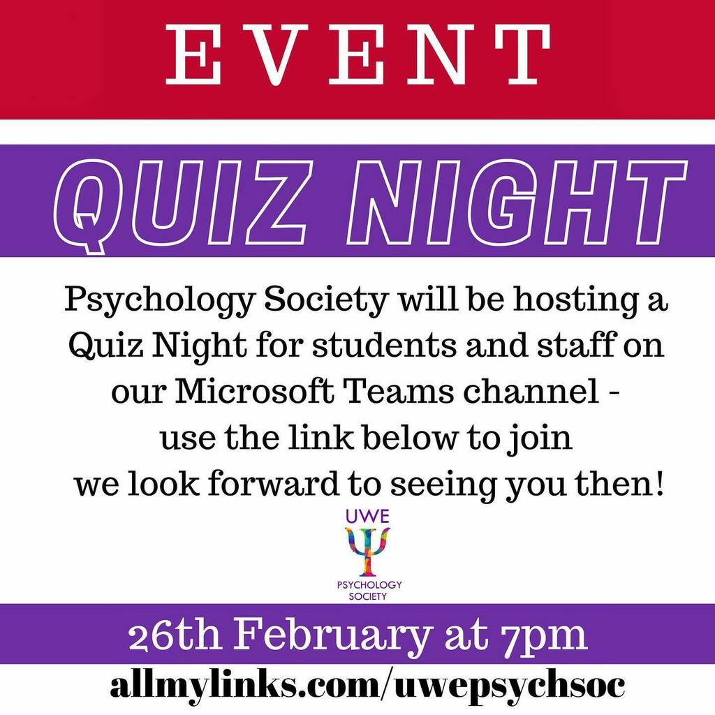 Make sure you’re in our Facebook group and chat to keep in the loop using our allmylinks.com/uwepsychsoc homepage! We need people for next years’ committee so let us know if you’re interested! instagr.am/p/CLNBL0Dj3Wg/ Make sure you’re in our Facebook group and chat to keep in th…