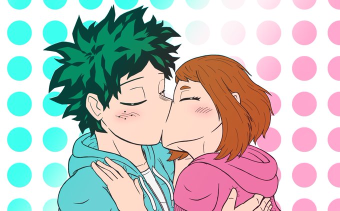 #izuocha. drawing (Its my first time drawing a kiss and I was kinda lost) F...
