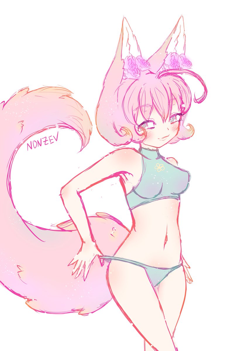 Nonzevy's tweet photo. DOODLE
So I randomly designed another simple fox sprite girl. Meet Spring, she is a lil playful and sassy. I made my first CSP Timelapse for her too! https://t.co/vNZdU8DjEo