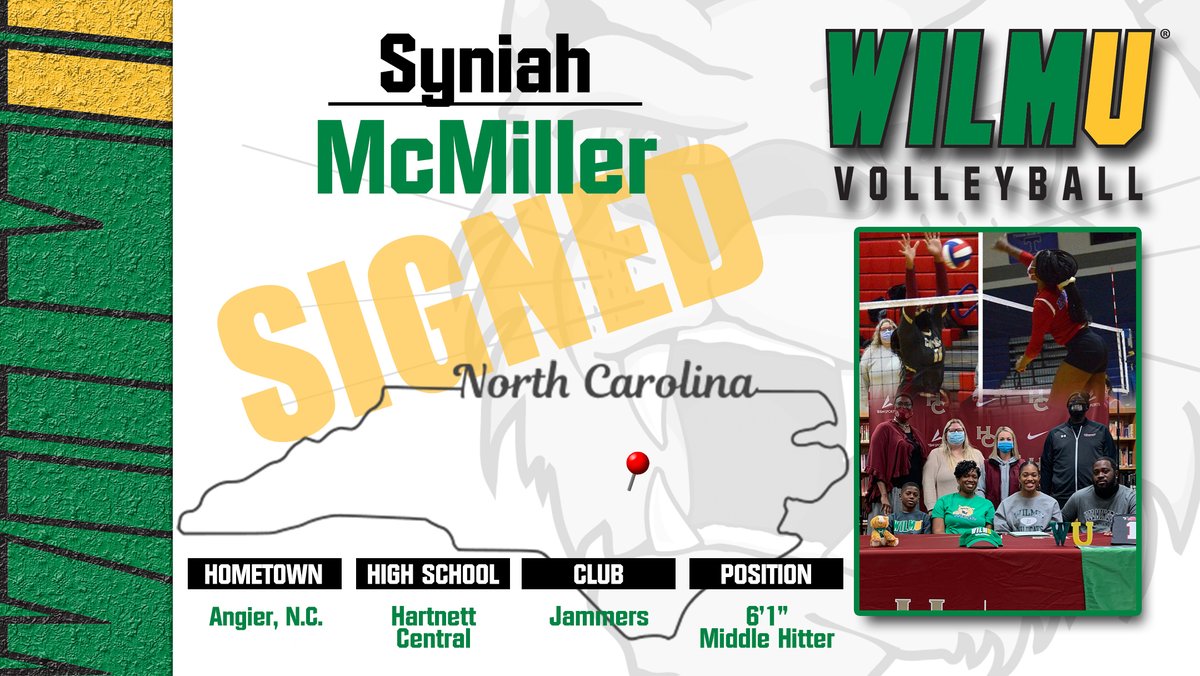 WilmU Volleyball is happy to welcome Syniah McMiller to the Wildcat Family.