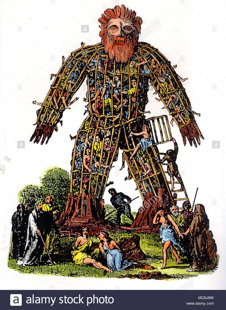 Caesar recalls "figures of immense size were 1 out of twigs they fill with living men & set on " (YouTube)The more Criminal these "Living men" were, the better the sacrifice for Gods!Innocents weretoo if none werelikeCynon in  #ACValhalla.Why do this?8/15