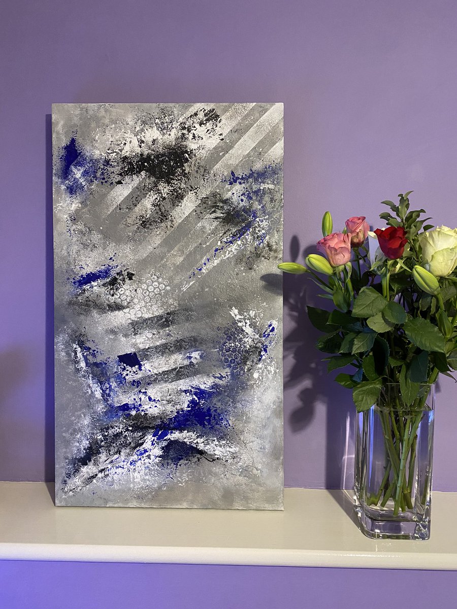 tcauk's tweet photo. New abstract painting ready for adding to the 2021 collection.

#abstractpainting #abstractart #acrylicpainting #grey #blue #blackandwhite #tomcarpenterart #tcauk https://t.co/28ImtGnbRr