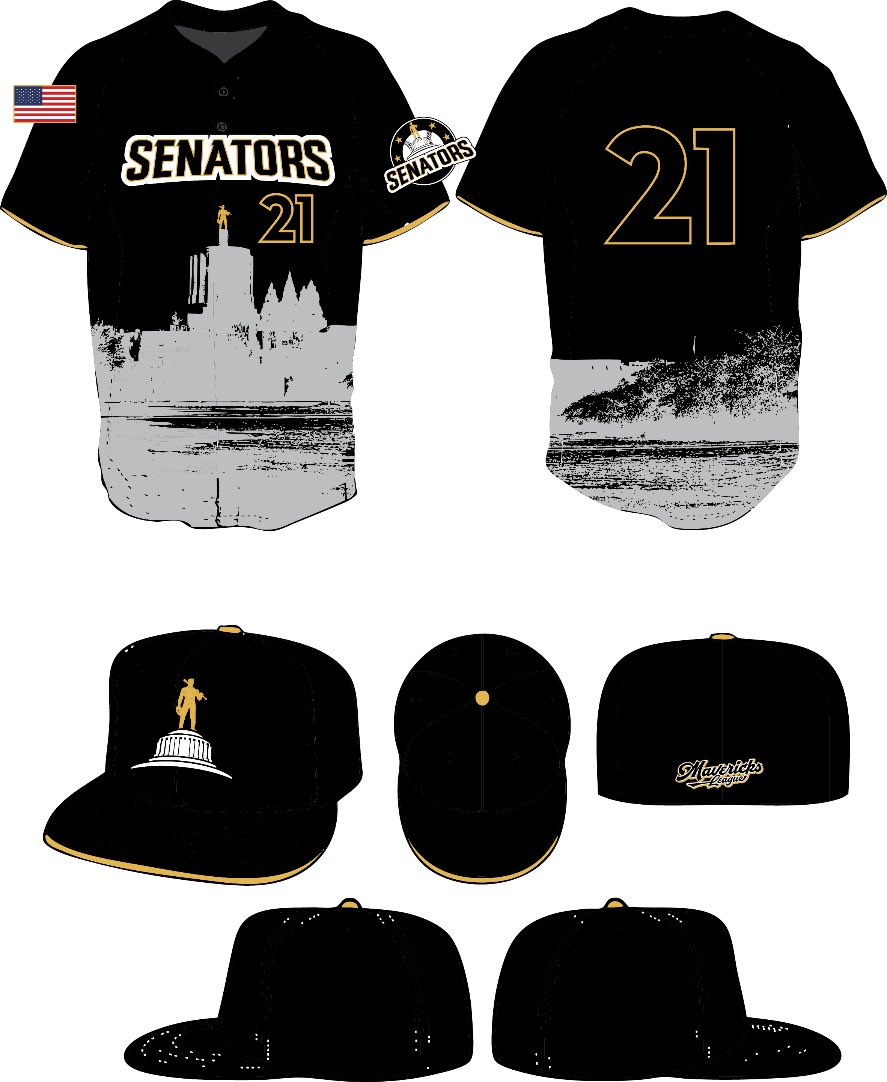 S-K Volcanoes 🌋⚾ on X: Salem Senators Release Official On-Field Jersey  and Hat The Salem Senators, founding member of the Mavericks Independent  Baseball League, have released their Official Jersey and Hat for