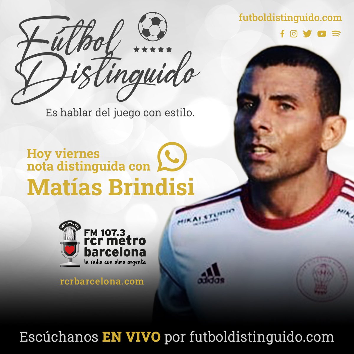 Hoy en <a href="/futdistinguido/">Fútbol Distinguido</a> nota con <a href="/MatiasBrindisi/">Escuela MB IN</a>
#ENVIVO por futboldistinguido.com
12 a 14 MEX
15 a 17 ARG - CHI - URU
13 a 15 COL - PER - VEN - ECU
19 a 21 en Barcelona FM 107.3 RCR Metro Barcelona <a href="/RCRBarcelona/">RCR Barcelona</a>
_
<a href="/Jorge_BarriL/">Jorge Barril🎙</a> @Wolffjuancruz78 <a href="/RosarioPompizzi/">Rosario Pompizzi</a> <a href="/tachialvarez/">Agustín Alvarez</a>