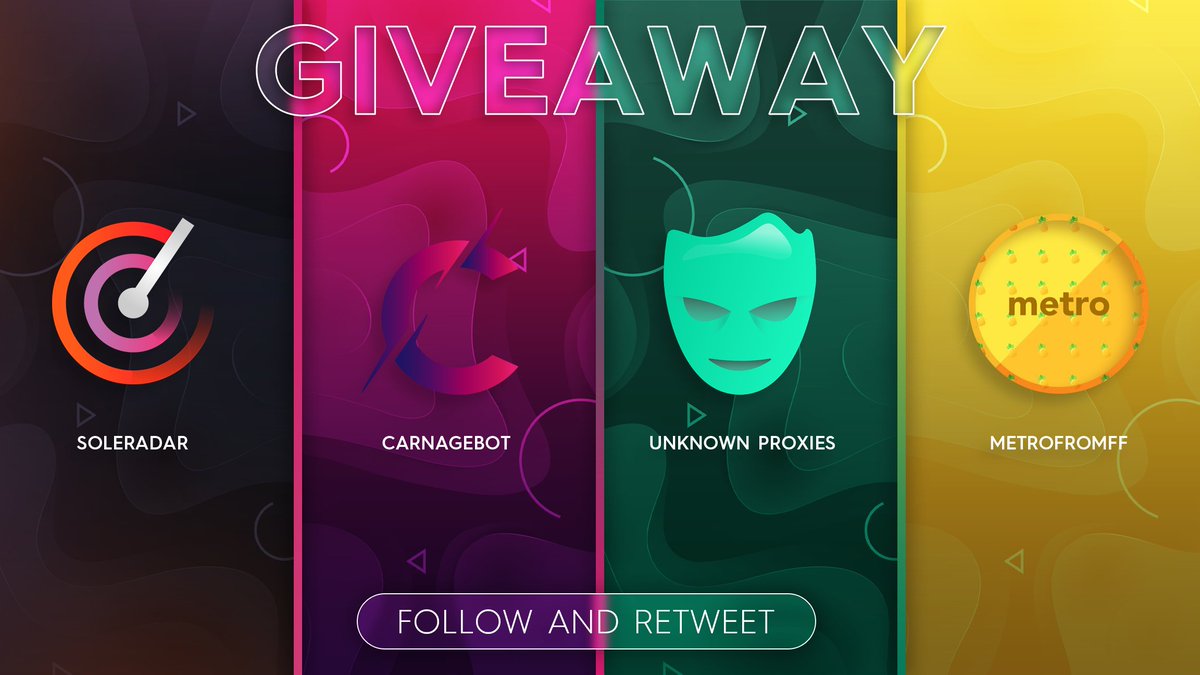 thesoleradar's tweet image. Giveaway time!🎁

Prizes available:
- 1x @Carnagebot renewal key
- 25 COX ISP from @UnknownProxies 
- 1x @MetroFromFF monthly
- 3x @thesoleradar beta invites

To enter:
- Follow all accounts!✨
- Retweet this post!👍

Ends in 48 hours. Good luck!🤞