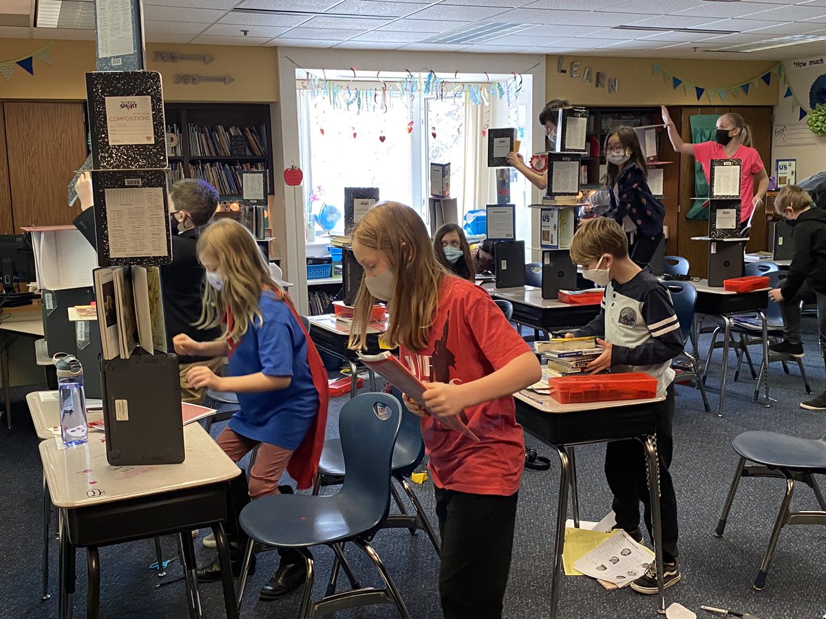 STEM Challenge- build the highest tower possible using only things in your desk. One way to get those desks clean! <a href="/OrchardParkCCS/">Orchard Park</a>