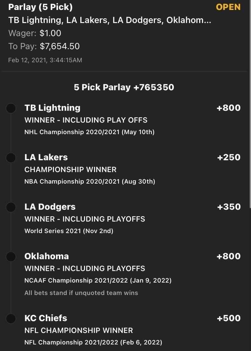 br_betting on X: Who ruins this championship parlay? 