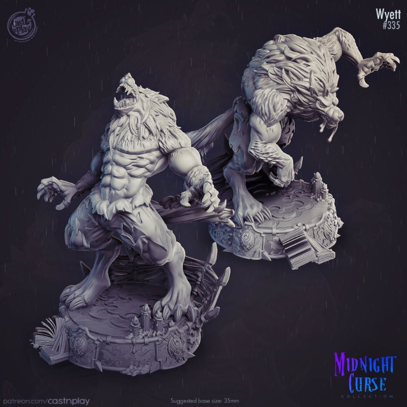 Midnight curse is approaching fast 🦇🐺

#castnplay #dndminiatures #werewolf #curseofstrahd #miniaturepainting #ttrpgminis #miniature #wargaming