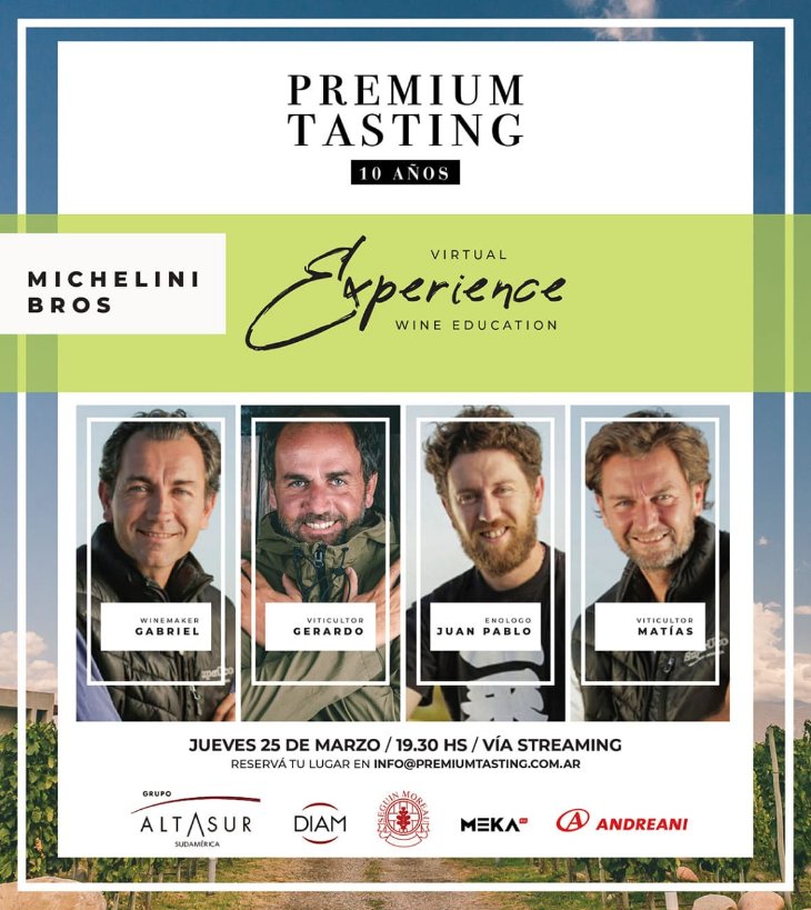 Nueva Experiencia Virtual <a href="/PremiumTasting/">Premium Tasting</a>
El Jueves 25/3 a las 19:30 hs - Master Class junto a los MICHELINI BROS!
Participaré desde la Cueva(Caballito,BsAs)
Sortearé el 10/3 un lugar para compartir esta experiencia desde la cueva, entre quienes hagan RT y Fav a esta publicación