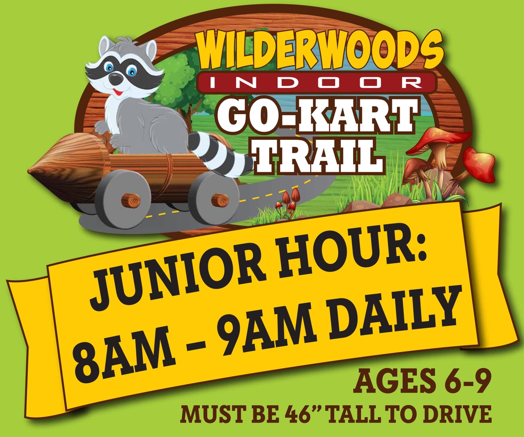 WildernessWI's tweet image. Introducing our new 🏁JUNIOR GO-KART HOUR!🏎️

From 8-9 am daily, children ages 6-9, who are 46 inches tall can drive our indoor go-karts! It's a special hour just for the kiddos! #gokart #funpass #wisconsindells #wisdells #wisconsin  #familyvacation #travel #vacation