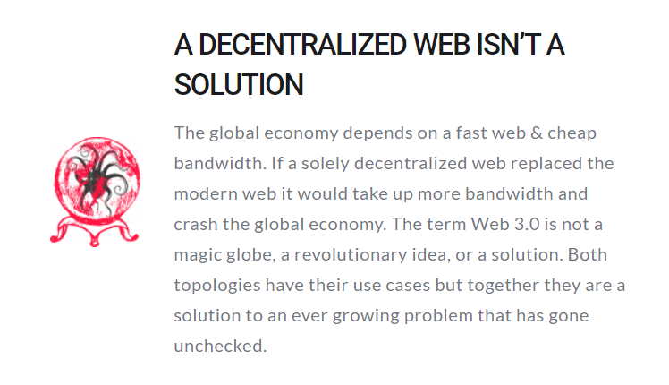 Why do this? What are the benefits to creating this hybrid web with both traditional and decentralized components? Here are some graphics from  @Sentivate website that break it down11/13