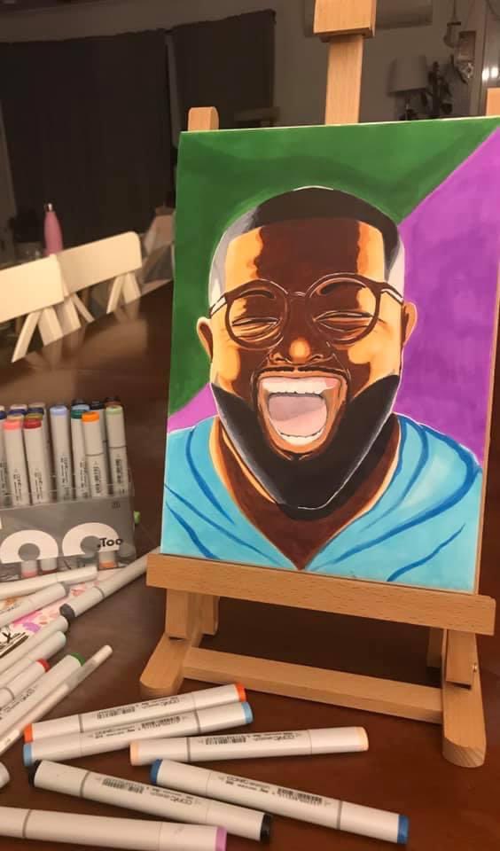 jb_mayfield's tweet photo. Australian 🇦🇺 Artist name Diego J lost his father and haven’t painted for years! 

But because of “ETERNAL”, he made this as an appreciation because it brought HEALING to him!! 

#JME2021
#JoshuaMayfieldMinistries
#PamMayfieldLegacy https://t.co/QOZXSGbMlF