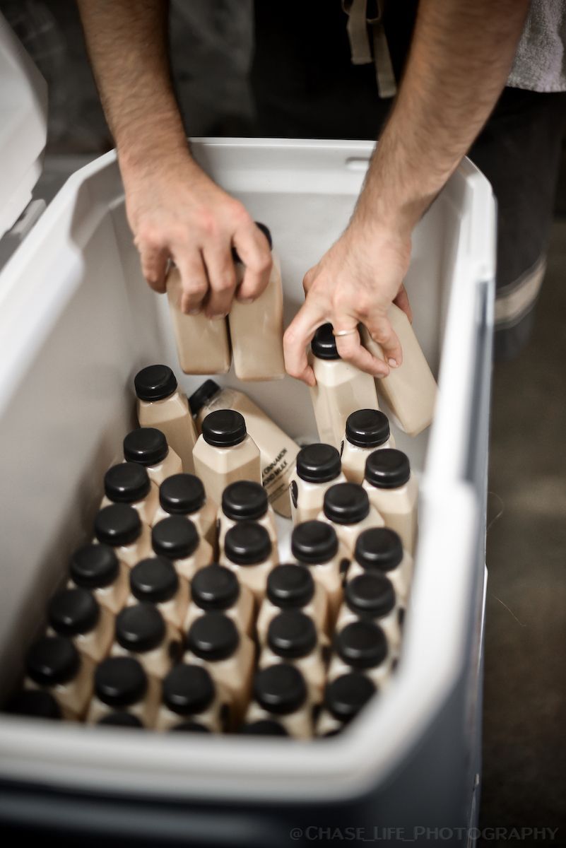themulkco's tweet photo. These bad boys are getting ready for the markets and cant wait to be in your hands and down your gullets. Come find our full line of Mulks at the markets listed below. Bottoms up y`all!  🥛 

Photo cred: 
@lajollaopenairemarket @hillcrestfarmersmkt @littleitalymercato https://t.co/v1jvKnX50j