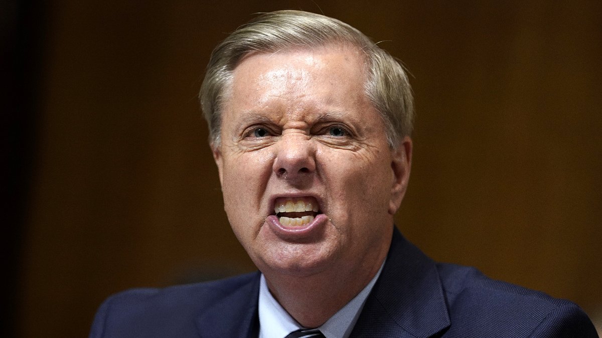TheOnion's tweet photo. Lindsey Graham Hisses Directions At Attorneys Messing Up Speech They Spent Hours Rehearsing https://t.co/tUFkW5vbWh https://t.co/MjPl9yEk0I