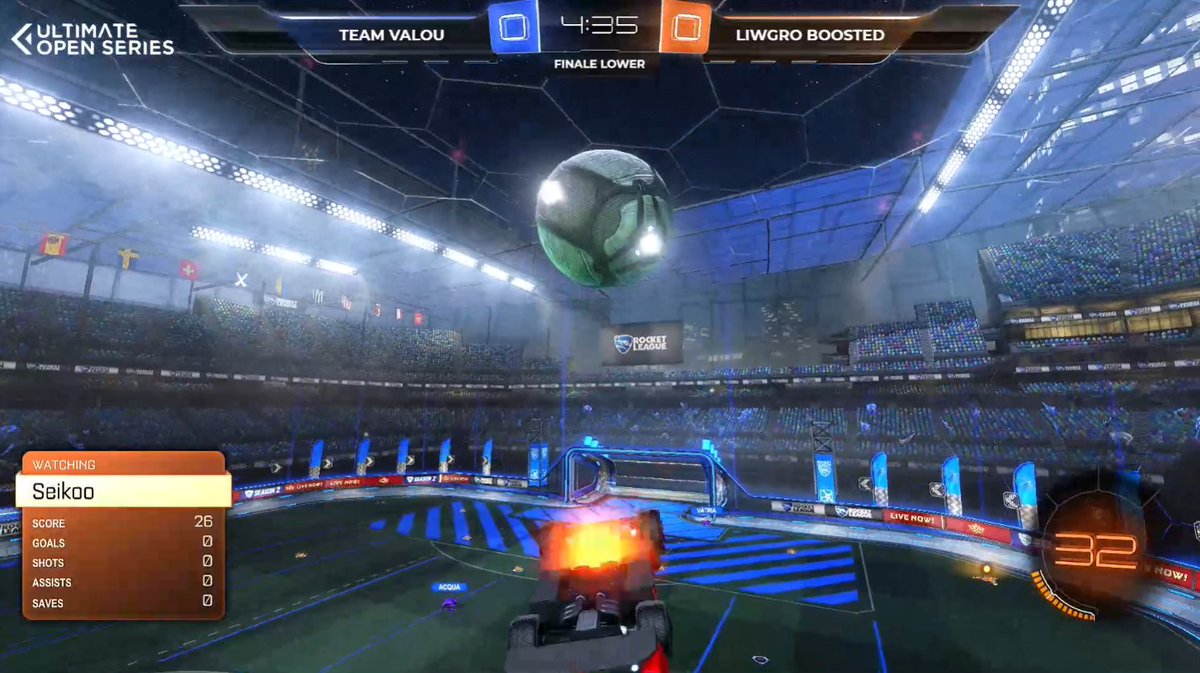 RocketBaguette's tweet photo. 🔴 Une place en Grande Finale... ou rien !

C'est parti pour une Finale Loser 75% française 🇫🇷 qui opposera bien la #TeamValou d'@acquarl_ et @Vatira5 aux #LiwgroBoosted de @Gr0wlii 🇬🇧 et @seikoo_b 👊

🎙 @Rasmelthor &amp; @ImaginaXion_RL
🏆 @UOS_Tournament
📺 https://t.co/UkpK5KmsRZ https://t.co/c9ipN2OfoE