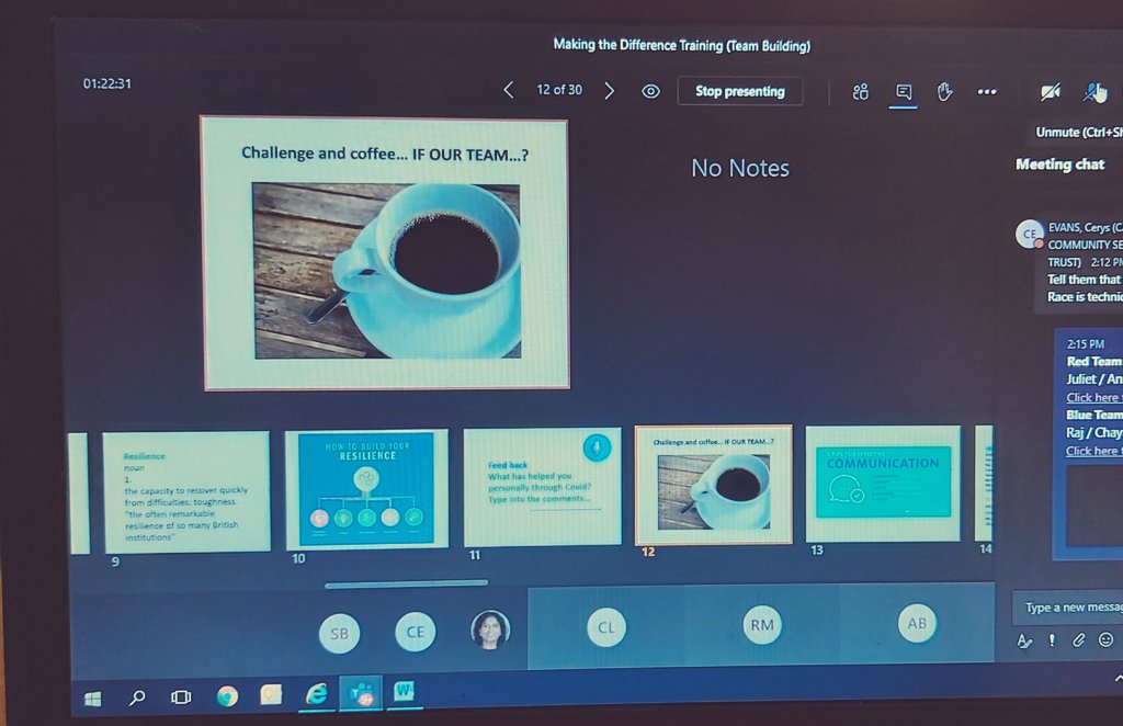 SallyannHR's tweet photo. Excellent engaged learners this week. What would make us the best version of our team? Knowing each other better / clear shared values / slowing down. Championing #selfcompasion and #collaborativeleadership @ccs_nhst https://t.co/BZyA0gN89a