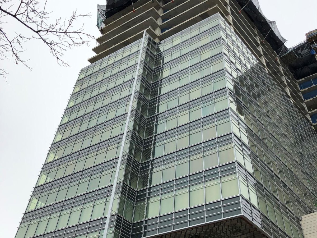 Curtain Wall at Avocet Tower is working it's way up the building! #facade #building #glazing #construction #curtainwall