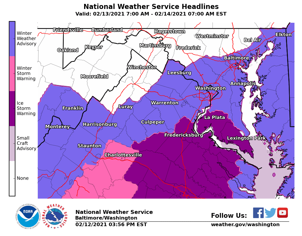 Winter Weather Advisories, Winter Storm Warnings and Ice Storm Warnings ...