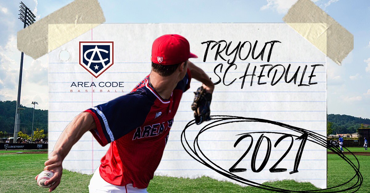 Area Code Baseball on Twitter "The 2021 Area Code Tryout dates for the