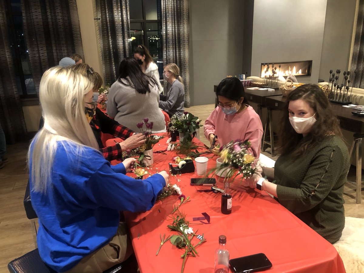 phxvillage's tweet photo. A special 'thank you' to resident Dianne P. for hosting our event last night! Everyone enjoyed creating a Valentine's themed floral arrangement. #phoenixville #apartments #allyouneedislove https://t.co/tZb2UgwTW8