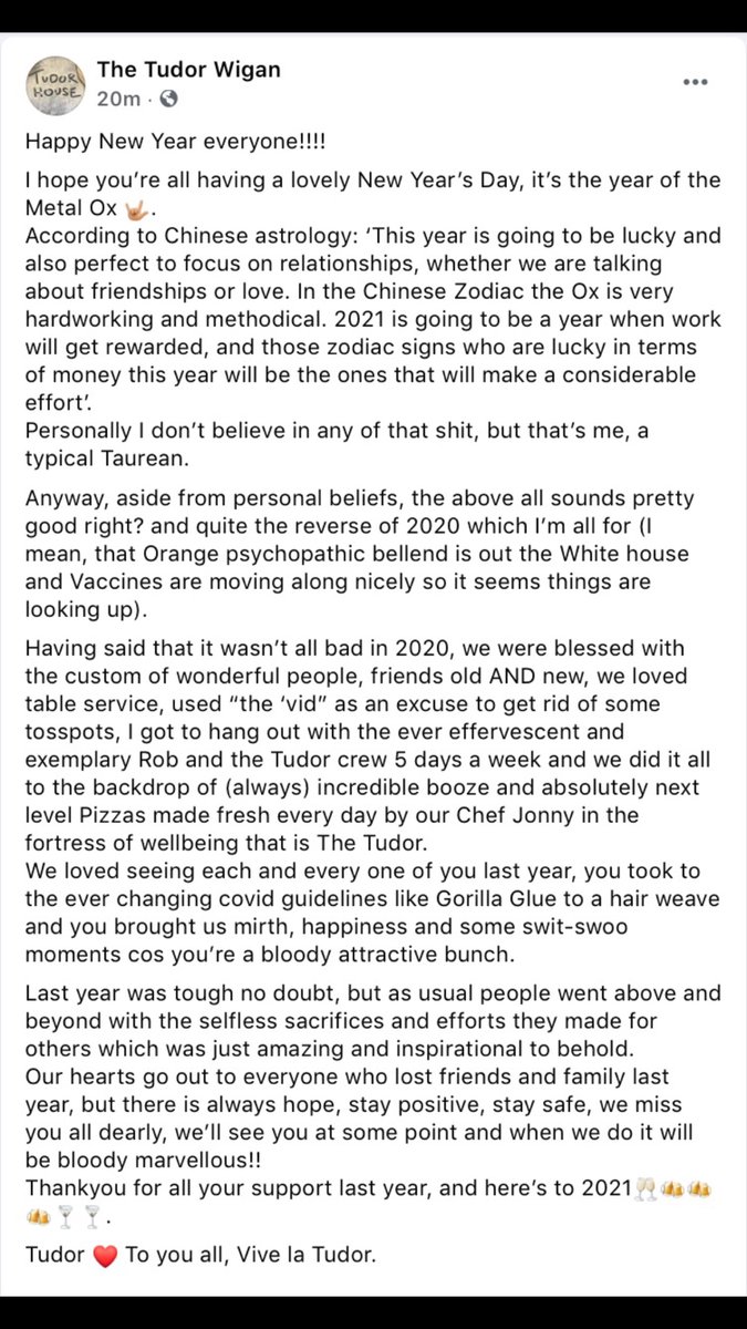 Happy New Year everyone! Here are a few words from our benevolent leader: