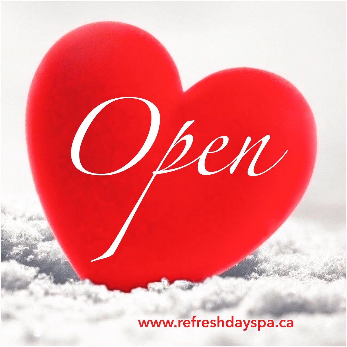 ♥️ We are so excited to announce that as of Tuesday, February 16th, 2021 we are opening our doors. We will be able to provide all services such as Manicures, Pedicures, Body Treatment, Waxing (sorry... no lip waxing) &amp; all Facials (with our Spa Masks) #Reopening #RefreshDaySpa