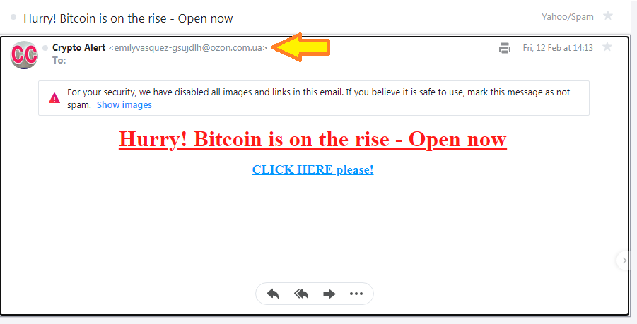 ConmanExposed's tweet image. With lots in the news about Bitcoin and how people have made a lot of money these sort of emails could seem very tempting....do not be fooled! Never click on the link as it can be a virus etc