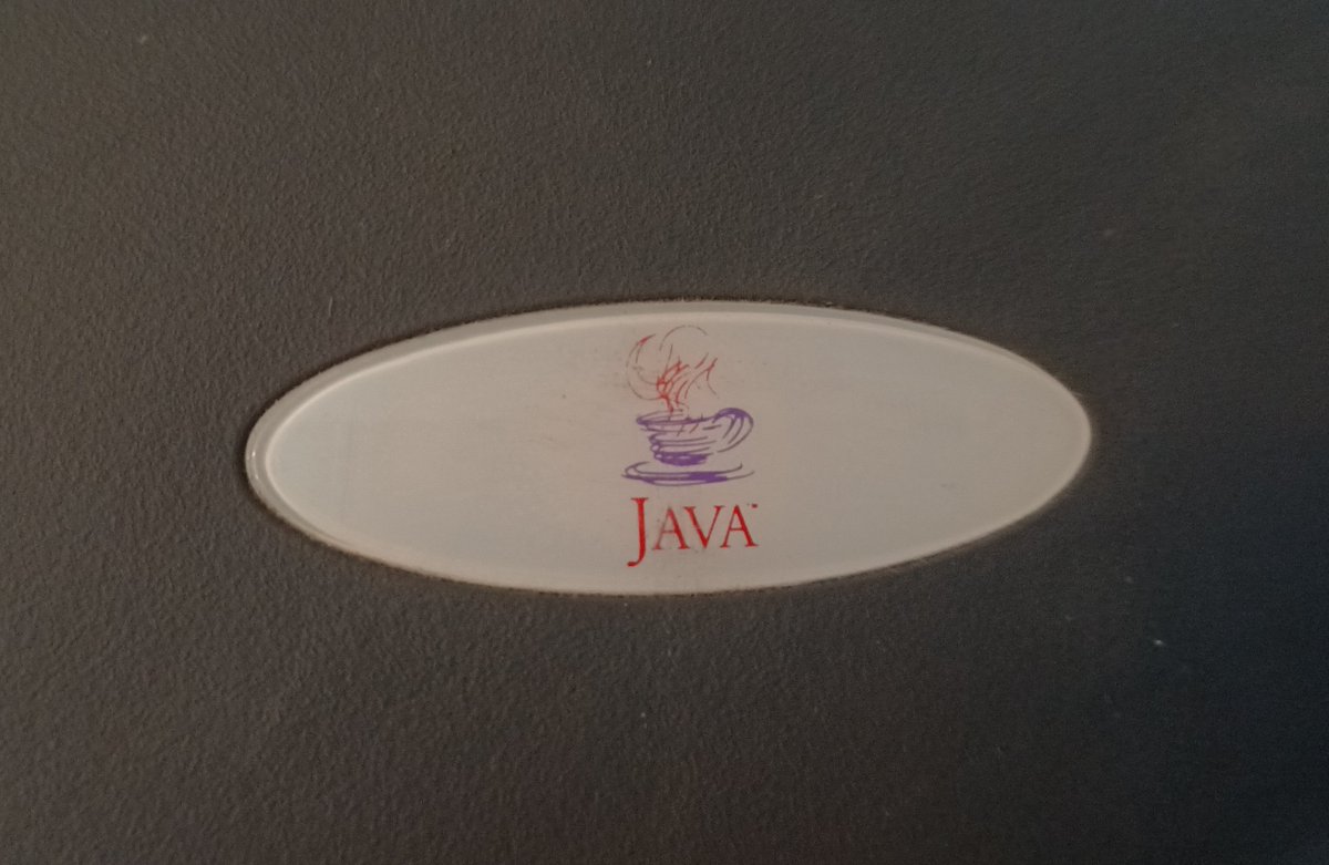No, really, WHAT? instead of "Toshiba" or "Dell" or even "Apple", it says JAVA?