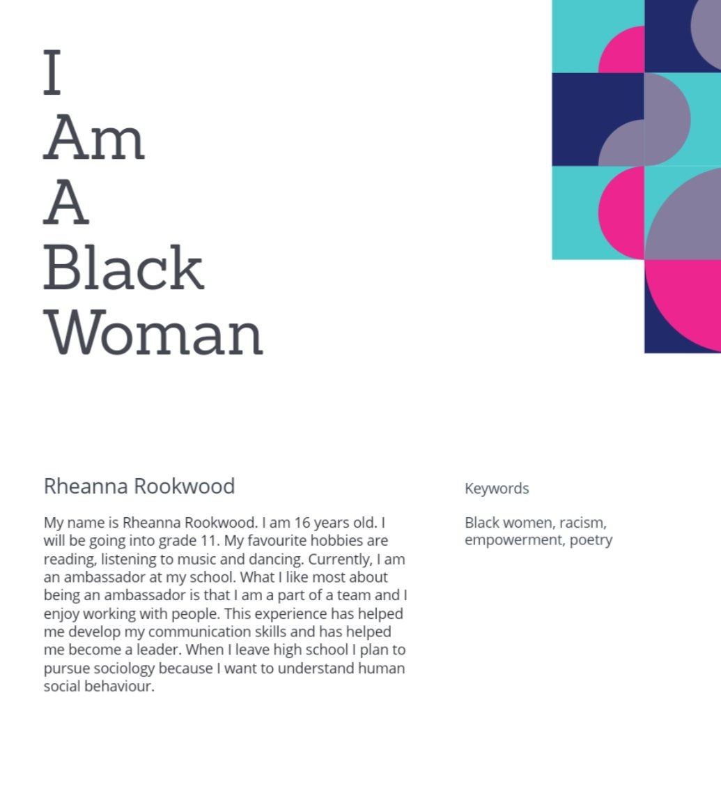 TDSB_Oakwood's tweet photo. Oakwood's poet laureate in the making, Rheanna, has had her poem "I am a Black Women" published in the current issue of @incite_journal. So proud she is using her strong voice. #myoakwood #monécoleoakwood https://t.co/0F2uQQ9FBe